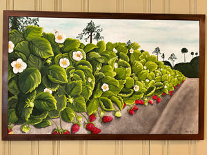 Strawberry Fields- Original Art - large acrylic painting - Florida Art