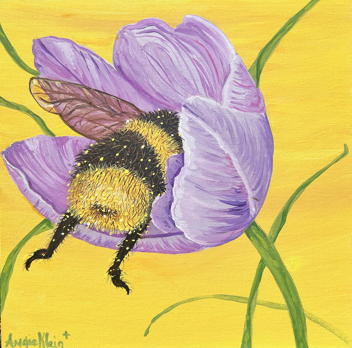 Art Print - Bumble Bee Butt in Lilac- Print – Angie Klein Art