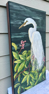 Joy Reigns - Original Artwork - Great Egret- Nature Art