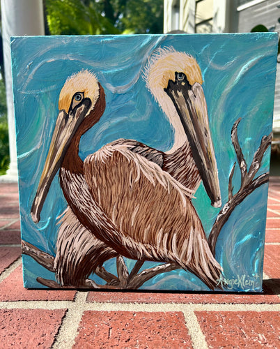 Original Art - Pelican Painting - Pelican Art - Beach Art