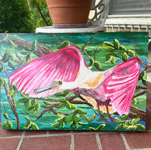 Load image into Gallery viewer, Roseate Spoonbill - Original Art - Coastal Art - Painting on Wood