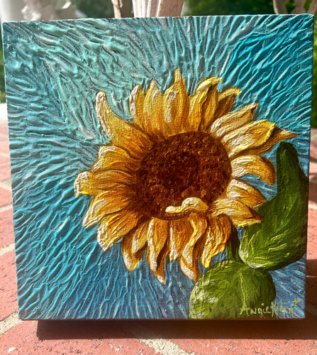 Happy Vibes - Sunflower Art - Original Art - Sunflower Painting